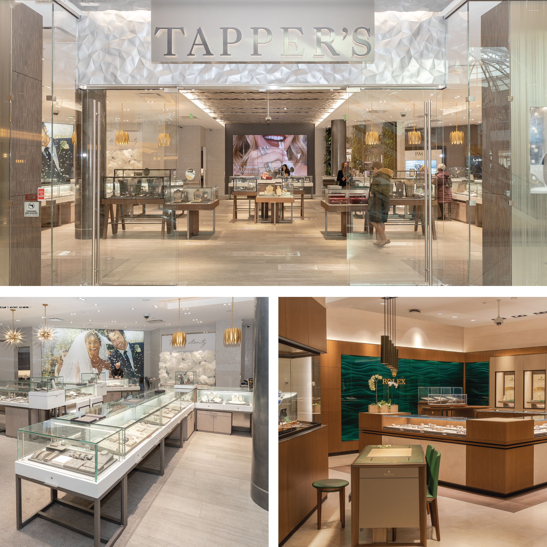 Tapper's Somerset Collection 2017 Remodeled Showroom with a Rolex Shop in Shop