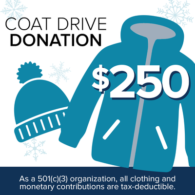 $250 Donation to Tapper’s Coat Drive