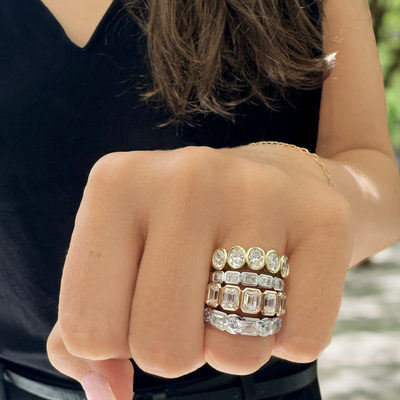 Bezel-set Diamond Bridal Bands