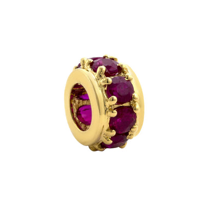 14K Yellow Gold Ruby Rondell Pendant