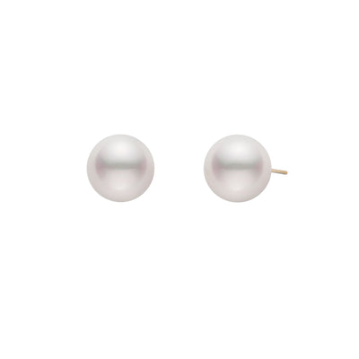 7MM Cultured Pearl Stud Earrings in 14K Yellow Gold