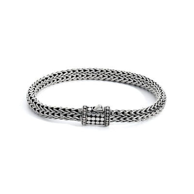 Classic Chain Dot Clasp Bracelet in Sterling Silver