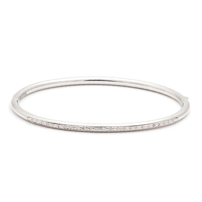 STAINLESS STEEL DIAMOND BANGEL