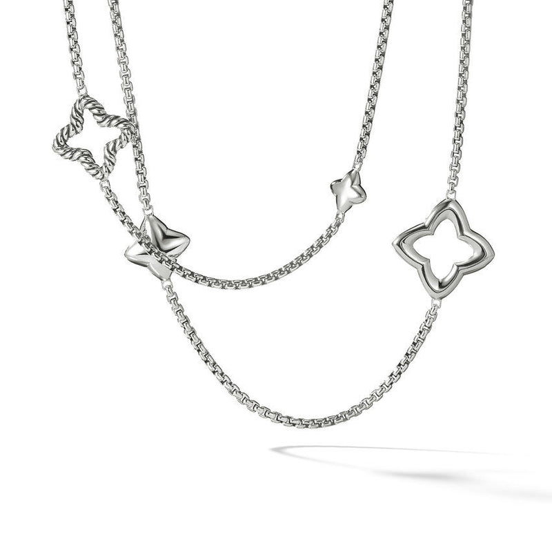 Quatrefoil David Yurman Silver Chain Necklace David Yurman 925