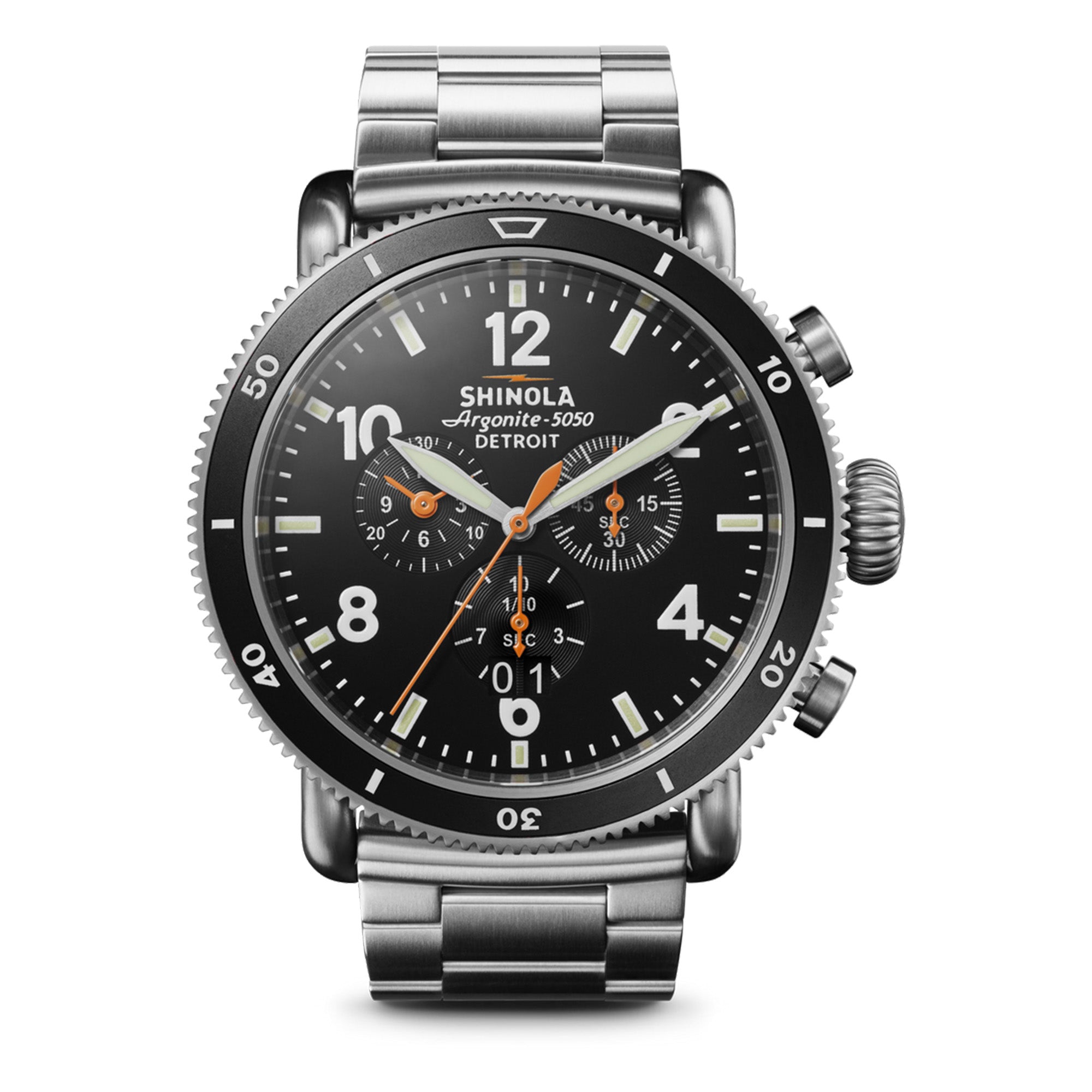 48MM Black Blizzard with Black Dial and Titanium Bracelet