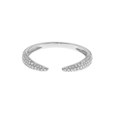 Split Diamond Stacking Ring in 14K White Gold