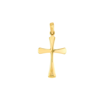 14K Yellow Gold Cross Charm