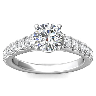 14 KARAT GOLD DIAMOND SHARED PRONG MOUNTING