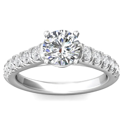 14 KARAT GOLD DIAMOND SHARED PRONG MOUNTING