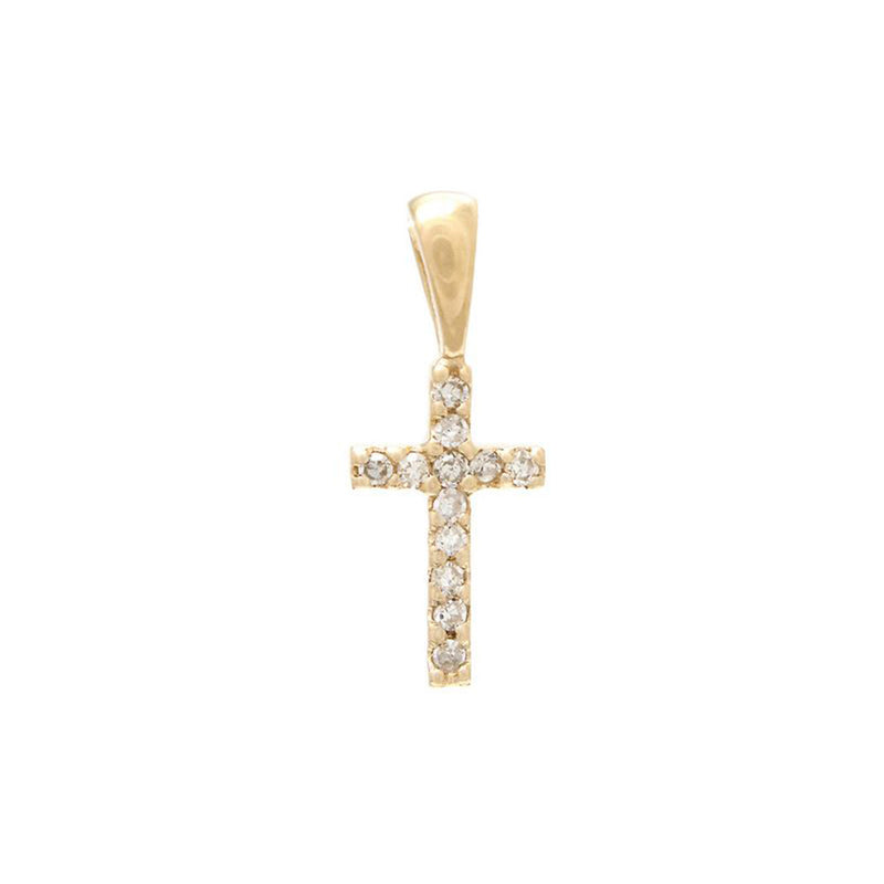 Cross pendant gold with diamonds Clearance