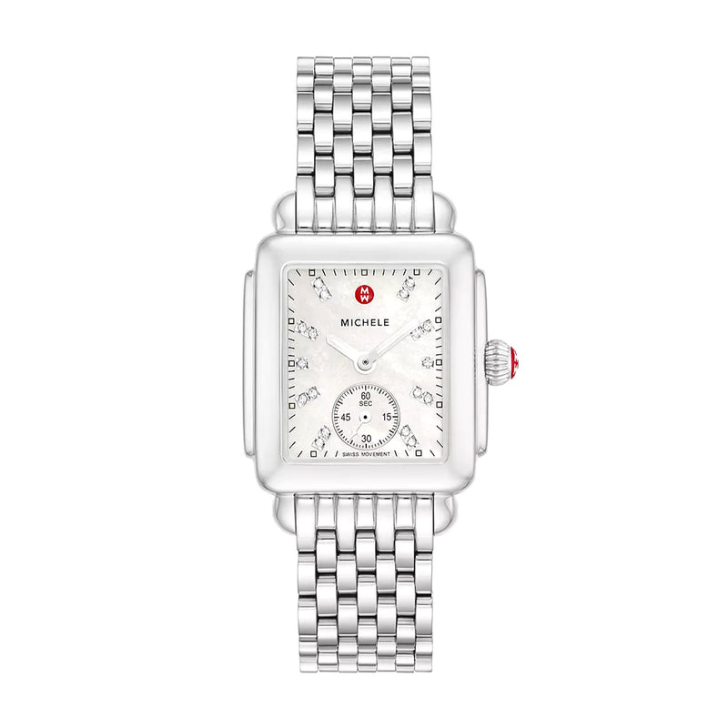 DECO 16 Stainless Steel Diamond Mother-of-Pearl Dial Watch  display picture 1