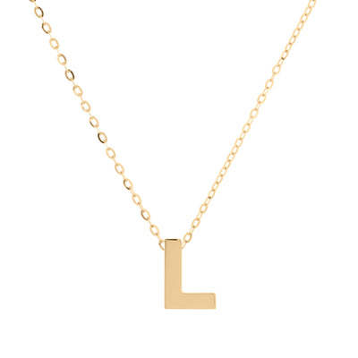 14K Yellow Gold Initial 'L' Necklace