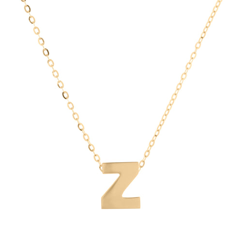 14K Yellow Gold Initial 'Z' Necklace