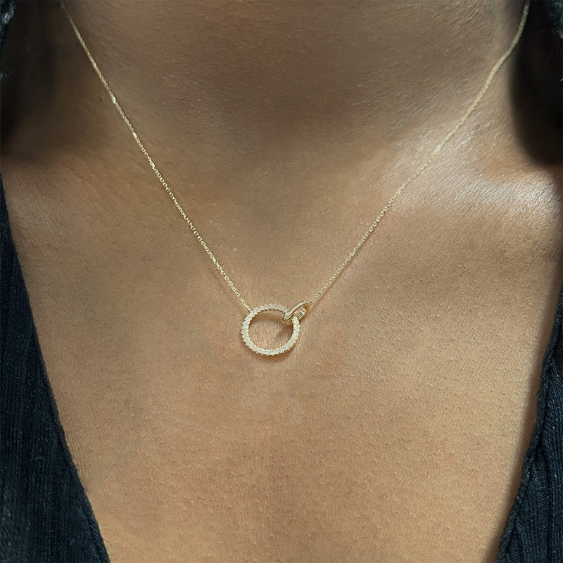 Sterling Silver Open Circle Necklace