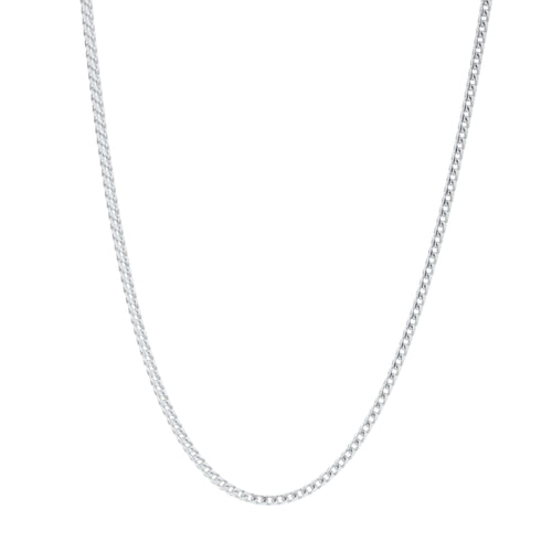 Sterling Silver 22" Franco Chain Necklace