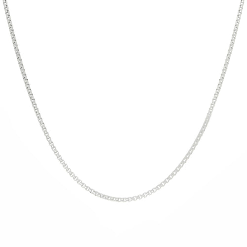 Sterling Silver 20" Thin Round Box Chain Necklace