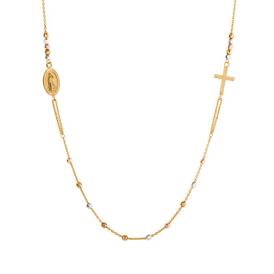 14K 3 Metal Necklace