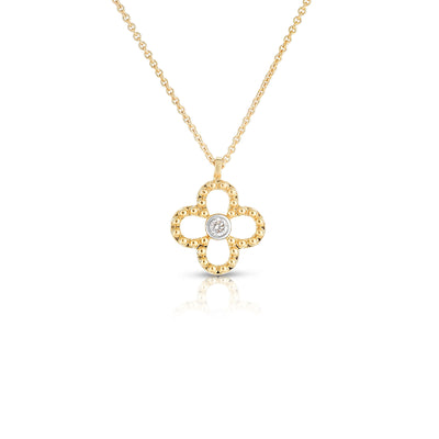 14K Yellow Gold Diamond Necklace