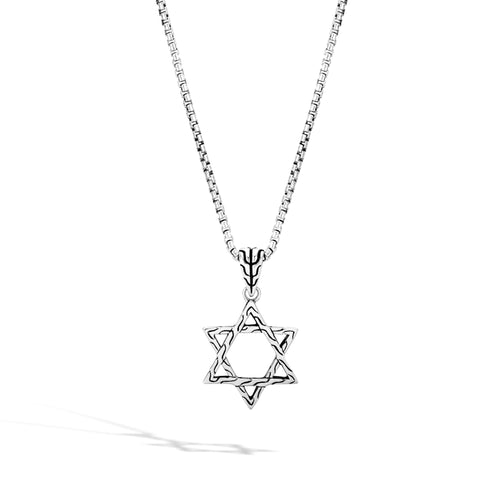 Sterling Silver Star of David Pendant Necklace