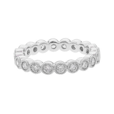 19 Diamond Bezel Eternity Band in Platinum