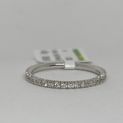 14K White Gold Diamond Band