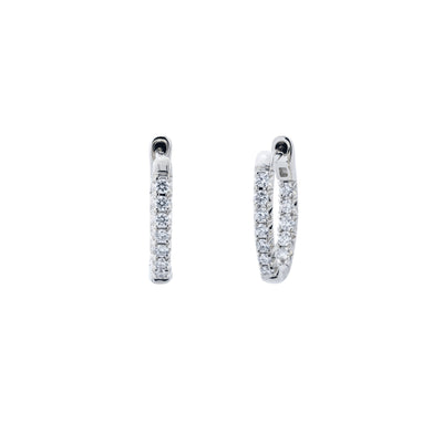 14K White Gold Diamond Earrings