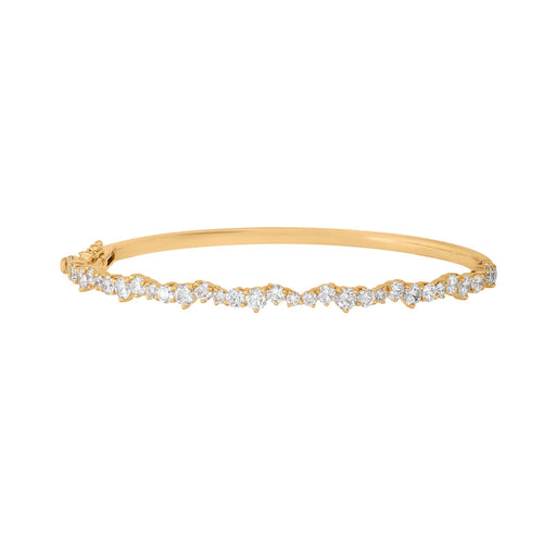 14K Gold Yellow Gold 2.50CTTW Diamond Bangle BRACELET