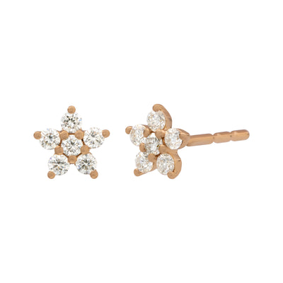 14K Yellow Gold Diamond Earrings