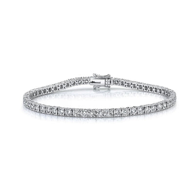 Round Diamond Eternity Bracelet in 14K White Gold