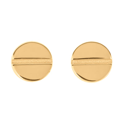 14K Yellow Gold Screw Earrings