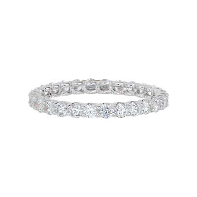 14K White Gold Diamond Eternity Band