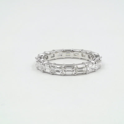 14K White Gold Diamond Band