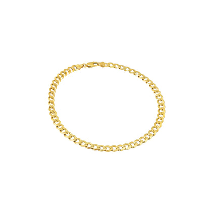 Men's Cuban Curb Link Bracelet in 14K Yellow Gold