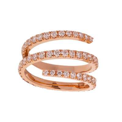 Diamond Wrap Ring in 18K Rose Gold