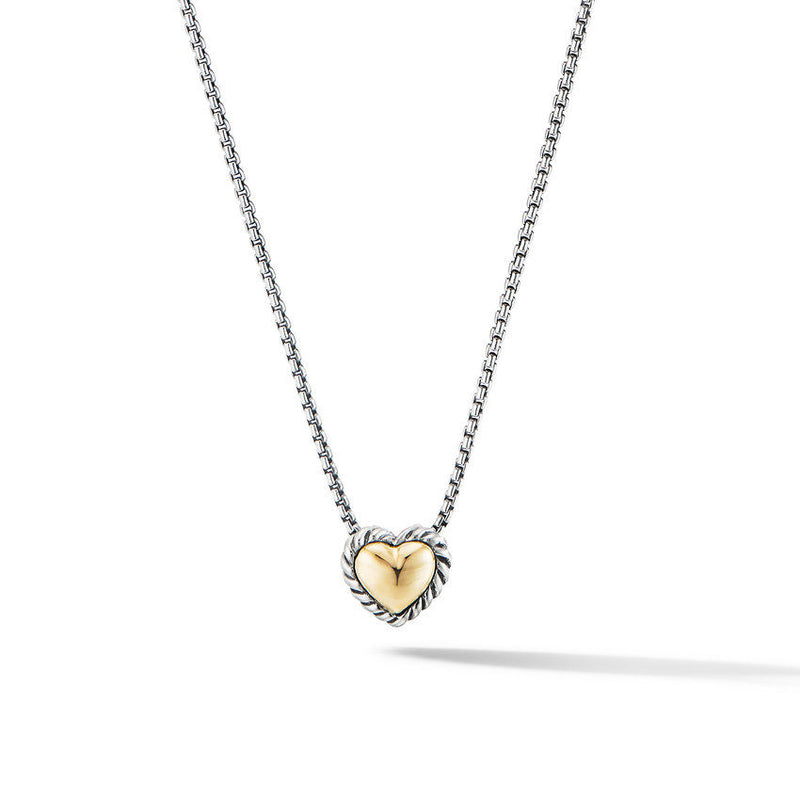 Cable Collectibles Cookie Classic Heart Necklace in Sterling Silver wi