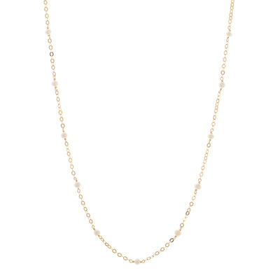 18K Yellow Gold Cultured Pearl Necklace