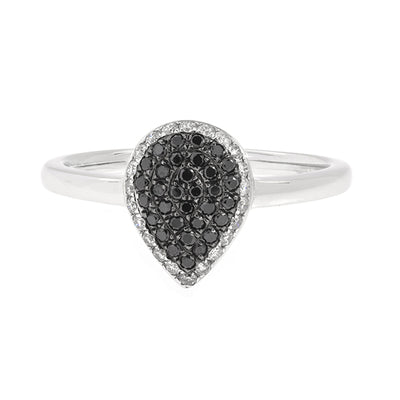 14K White Gold Diamond and Diamond  Ring