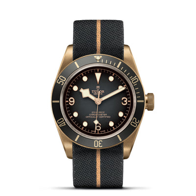 43mm Black Bay Bronze Black Dial with Fabric Strap Watch by Tudor | M79250BA-0002