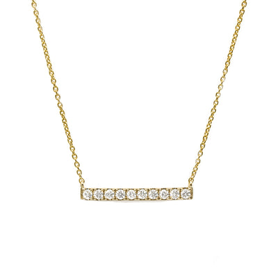 14K Yellow Gold Diamond Necklace