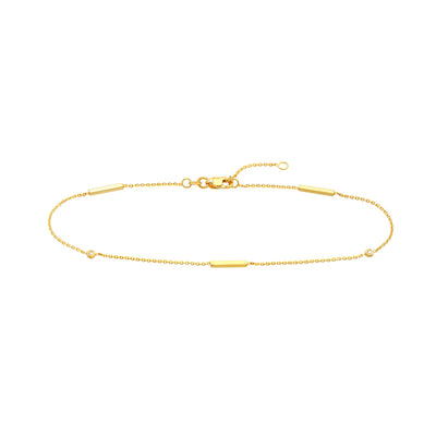 14K Yellow Gold Diamond Bracelet