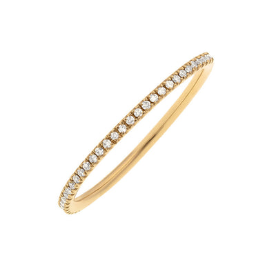 Thin Round-Cut Diamond Eternity Band in 14K Yellow Gold, 0.10cttw