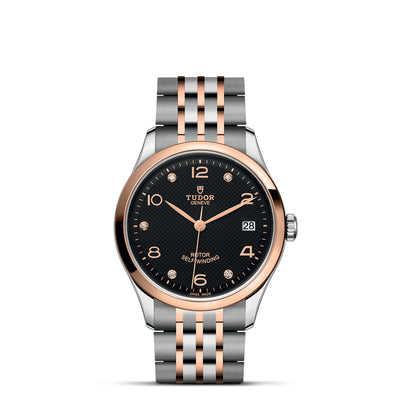 36mm 1926 Steel and Rose Gold Black Dial with Diamond Hour Markers and Date Watch by Tudor | M91451-0004