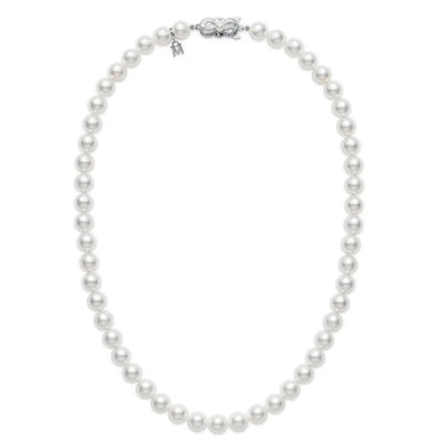 18K WHITE GOLD PEARL NECKLACE