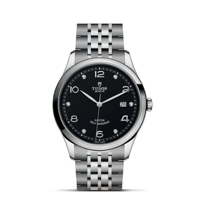 41mm 1926 Steel Black Dial with Diamond Hour Markers and Date Watch by Tudor | M91650-0004