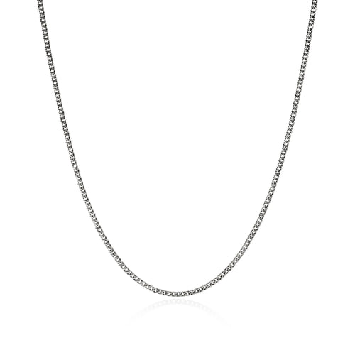 Sterling Silver 26" Curb Chain Necklace