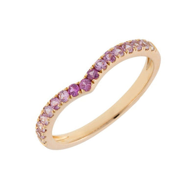 14K Yellow Gold Pink Sapphire Ring