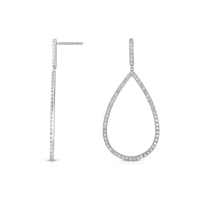 14K White Gold Diamond Earrings