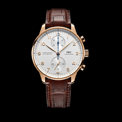 Portugieser Chronograph 18K Rose Gold, Silver Dial Watch | 41MM | IW371611