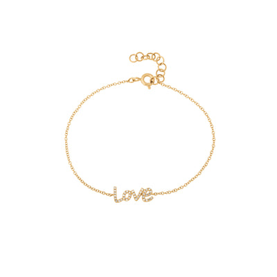Diamond "Love" Bracelet in 14K Yellow Gold