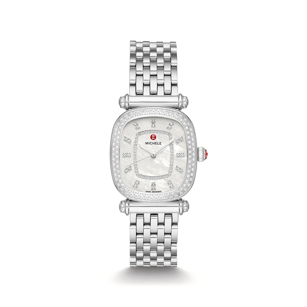 Michele 32mm Stainless Steel Diamond Caber Isle Watch